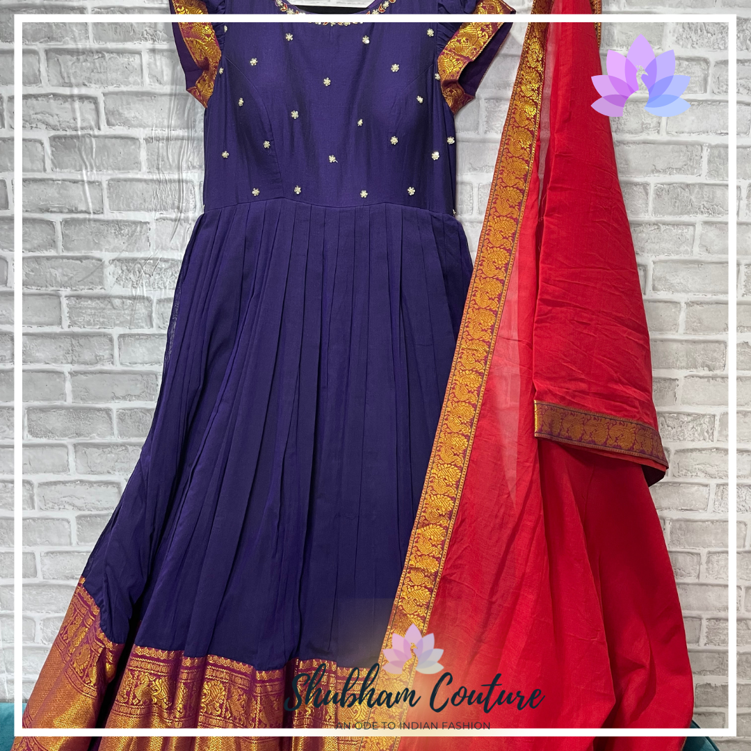 Pink Navy Blue And Red Combination Dress Irresistible IR7539TJ