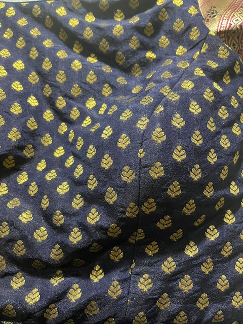 Navy blue Heavy Benarasi Lehenga
